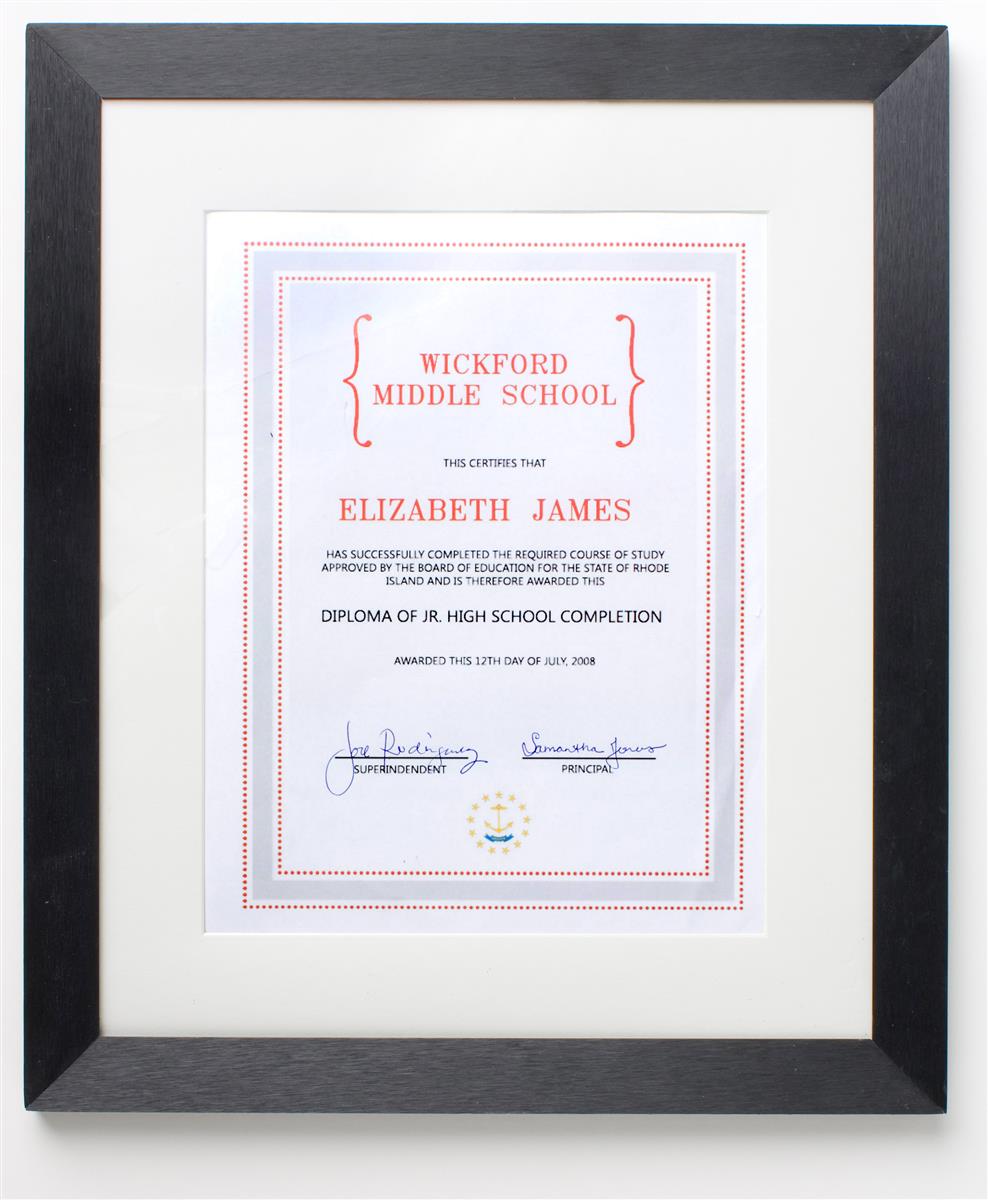 Diploma Frame in Black Includes Mat Board