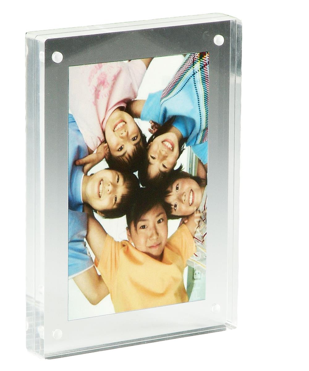 Universal Design 4 x 6 Clear Acrylic Magnetic Picture Photo Frame Sign Holders 