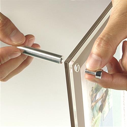 Clear Picture Frame w/ NicklePlated Hardware Fits 8" x 10"