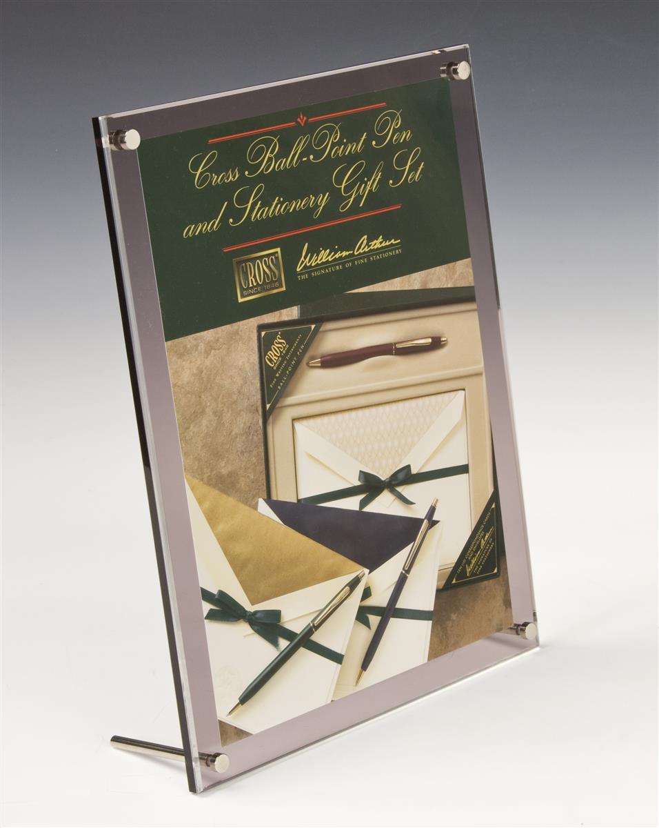 Clear Picture Frame w/ NicklePlated Hardware Fits 8" x 10"