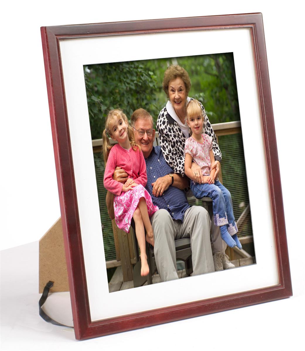 8.5 x 11 Print Picture Frames - Mahogany Finish, Matted