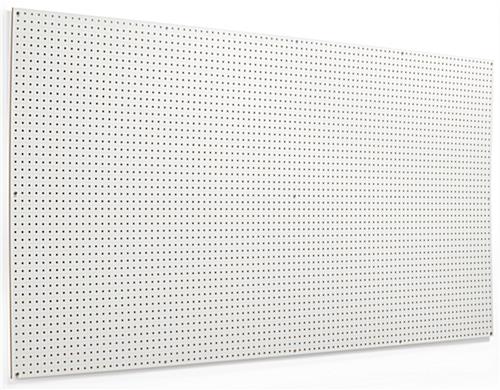 Large white pegboard with 1/4" holes