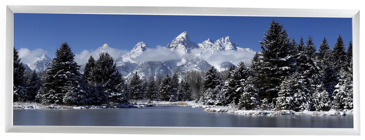 Panoramic Silver Frame 13 5 X 40 Wall Mount