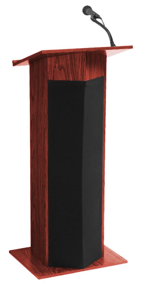 Podium with Mahogany Finish & Wired Mic