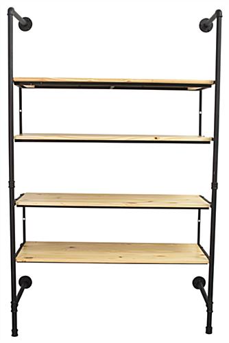 Front Facing Industrial Pipe Shelving Wall Unit 
