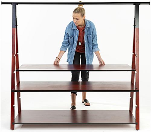 Easy to assemble wooden a frame clothes rail