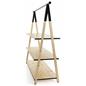 Durable wooden a frame clothing rack with base shelves