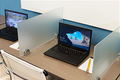 15 x 24 Glass Desk Privacy Partition for Testing Centers