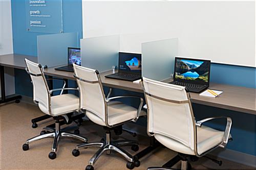 Glass Desk Privacy Partition for Testing Carrels