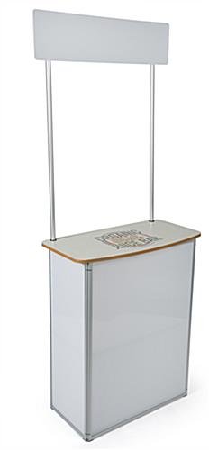 Promotion counter table with custom top