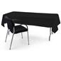 Black rectangle tablecloths with fire retardant polyester