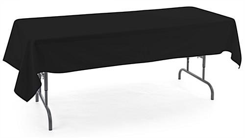 Black rectangle tablecloths with open back style