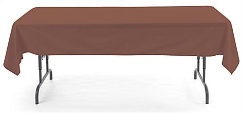 Brown rectangle tablecloths with flame retardant polyester design