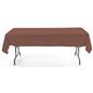 Brown rectangle tablecloths with flame retardant polyester design