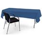 Dark blue rectangular tablecloths with flame retardant material