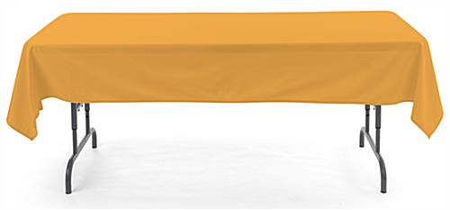 Gold rectangle tablecloths with 6 foot design