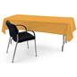 Gold rectangle tablecloths with hemmed edge