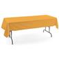 Gold rectangle tablecloths with polyester material 