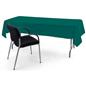 Forest green rectangle tablecloths with flowy open back design