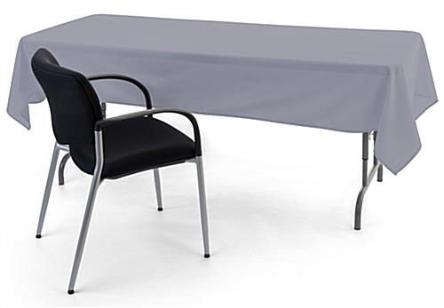 Gray rectangle tablecloths with flame retardant material