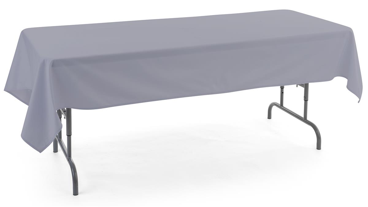 Gray rectangle tablecloths with 6 foot design
