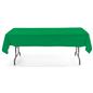 Kelly green rectangle tablecloths with flame retardant material 
