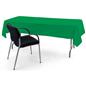 Kelly green rectangle tablecloths with machine washable design