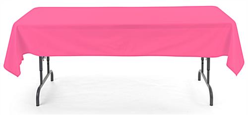 Pink rectangle tablecloths with dryer safe design