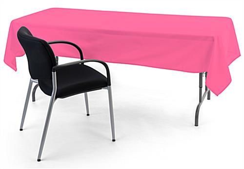 Bright pink rectangle tablecloths with 6 foot design