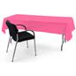 Bright pink rectangle tablecloths with 6 foot design