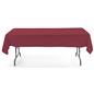 Burgundy rectangle tablecloths with polyester material