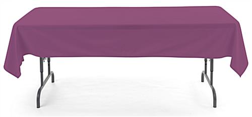 Purple rectangle tablecloths with machine washable design