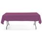 Purple rectangle tablecloths with machine washable design