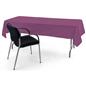 Purple rectangle tablecloths with flame retardant finish