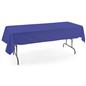 Royal blue rectangle tablecloths with stitched hem