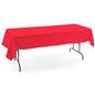 Red rectangle tablecloths with flame retardant design