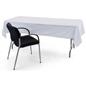White rectangle tablecloths with open back style