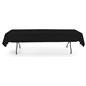 Black rectangle tablecloths with machine washable material