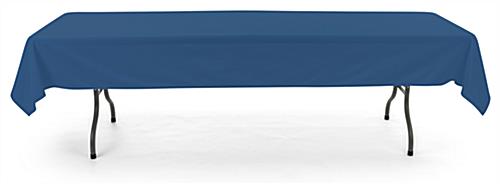 Dark blue rectangle tablecloths with machine washable fabric