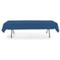 Dark blue rectangle tablecloths with machine washable fabric