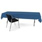 Dark blue rectangle tablecloths with open back 