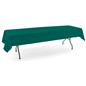 Green rectangle tablecloths with overall length of 8 feet