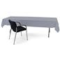 Gray rectangle tablecloths with 8 foot overall length