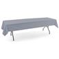Gray rectangle tablecloths with machine washable fabric