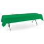 Kelly green rectangle tablecloths with polyester material