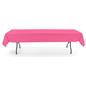 Bright pink rectangle tablecloths with flame retardant material