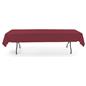 Burgundy rectangle tablecloths with machine washable fabric