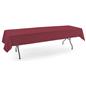 Burgundy rectangle tablecloths with 8 foot design