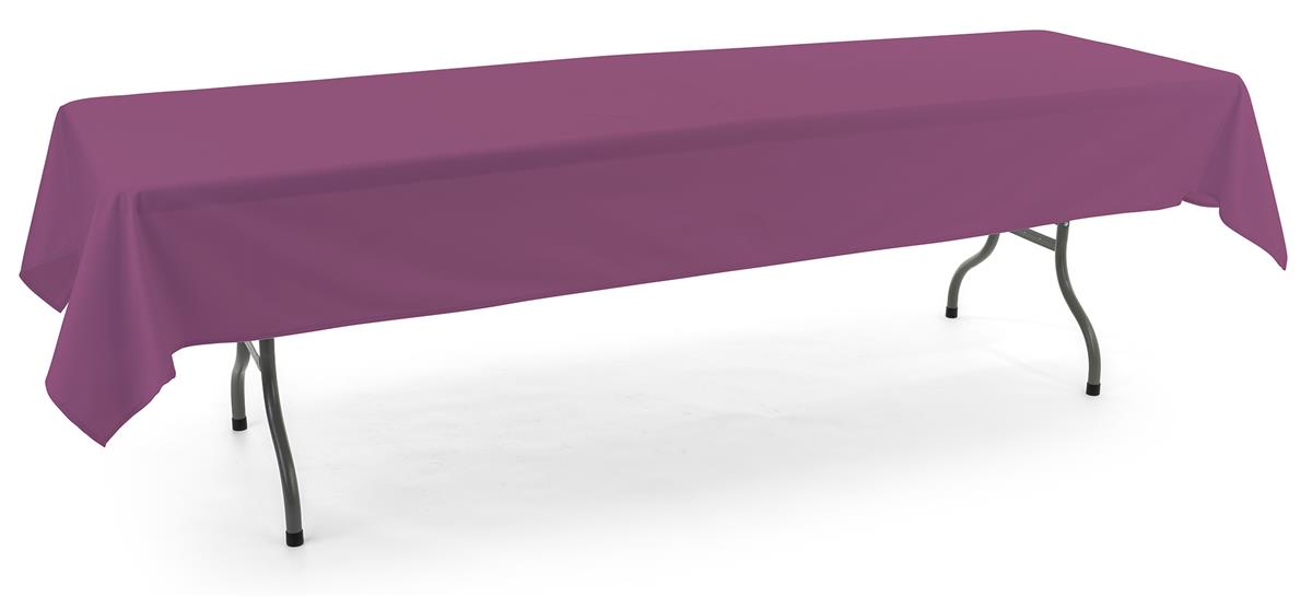 Purple rectangle tablecloths with polyester fabric