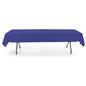 Royal blue rectangle tablecloths with overall length of 8 feet